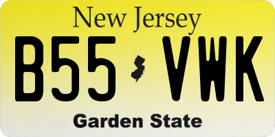 NJ license plate B55VWK