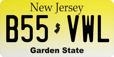 NJ license plate B55VWL