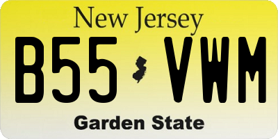 NJ license plate B55VWM