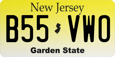 NJ license plate B55VWO