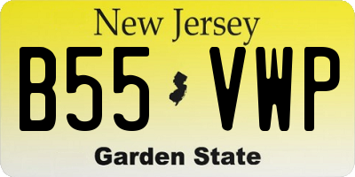 NJ license plate B55VWP