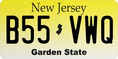 NJ license plate B55VWQ