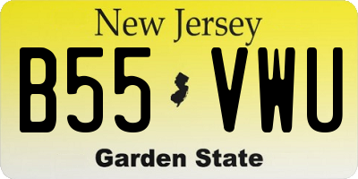NJ license plate B55VWU