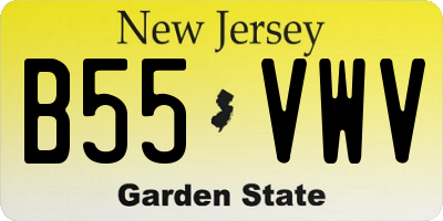 NJ license plate B55VWV