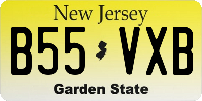 NJ license plate B55VXB