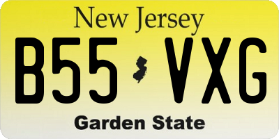NJ license plate B55VXG