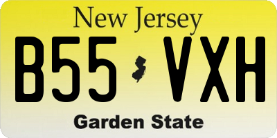 NJ license plate B55VXH