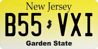 NJ license plate B55VXI