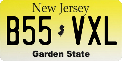 NJ license plate B55VXL