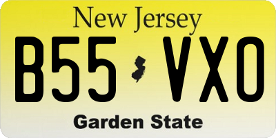 NJ license plate B55VXO