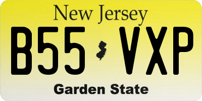 NJ license plate B55VXP
