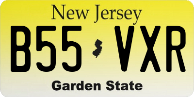 NJ license plate B55VXR