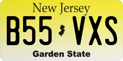 NJ license plate B55VXS