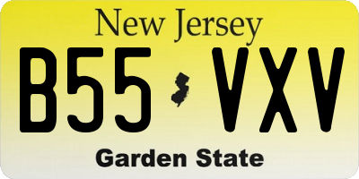 NJ license plate B55VXV