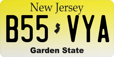 NJ license plate B55VYA