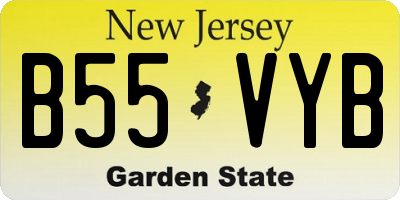 NJ license plate B55VYB