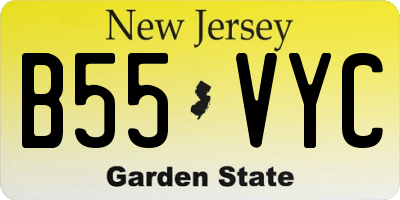 NJ license plate B55VYC