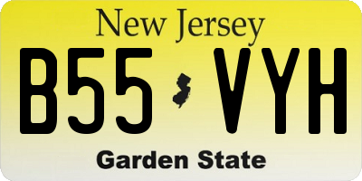 NJ license plate B55VYH
