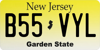 NJ license plate B55VYL