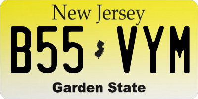 NJ license plate B55VYM