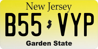NJ license plate B55VYP