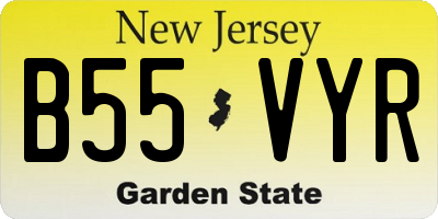 NJ license plate B55VYR