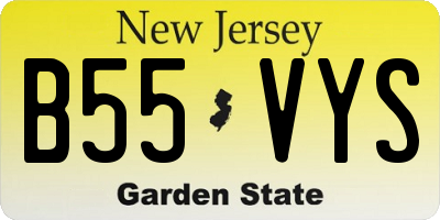 NJ license plate B55VYS