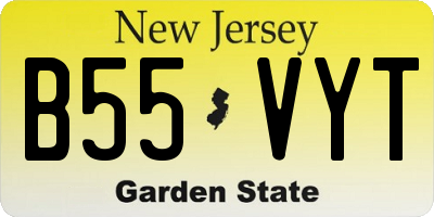 NJ license plate B55VYT