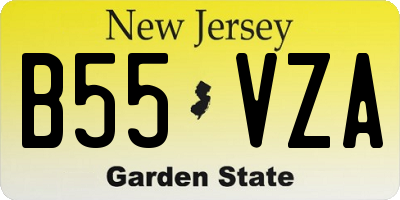 NJ license plate B55VZA