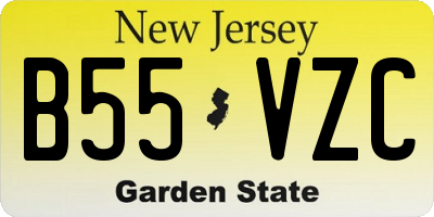 NJ license plate B55VZC