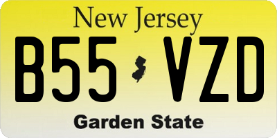 NJ license plate B55VZD