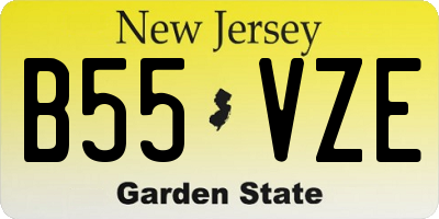 NJ license plate B55VZE