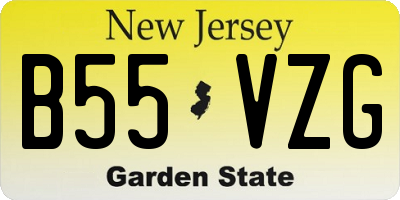 NJ license plate B55VZG