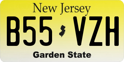 NJ license plate B55VZH