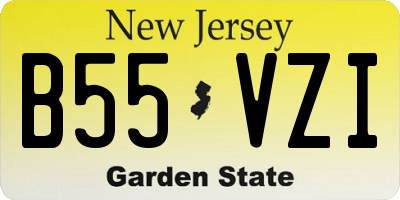 NJ license plate B55VZI