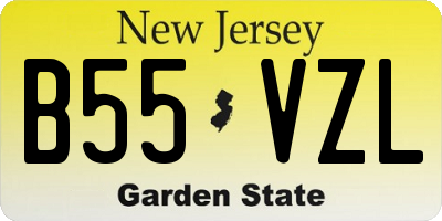 NJ license plate B55VZL
