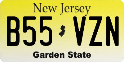 NJ license plate B55VZN