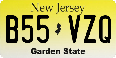 NJ license plate B55VZQ