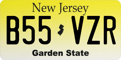 NJ license plate B55VZR
