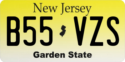 NJ license plate B55VZS