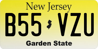 NJ license plate B55VZU