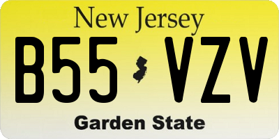 NJ license plate B55VZV