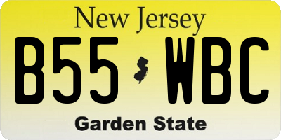 NJ license plate B55WBC