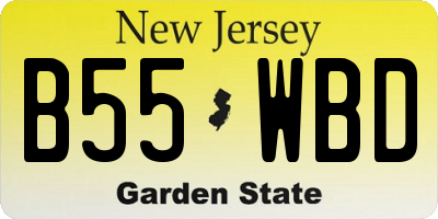 NJ license plate B55WBD