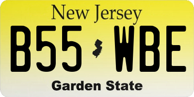 NJ license plate B55WBE