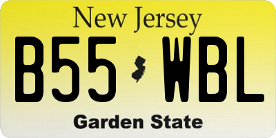 NJ license plate B55WBL