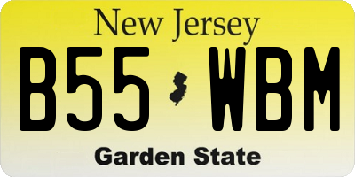 NJ license plate B55WBM