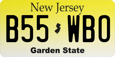 NJ license plate B55WBO