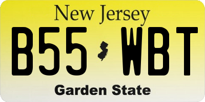 NJ license plate B55WBT