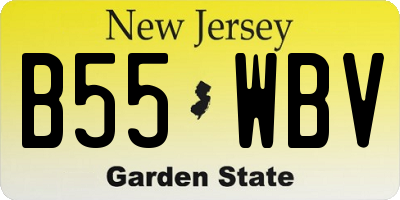 NJ license plate B55WBV